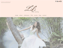 Tablet Screenshot of lilibridals.com